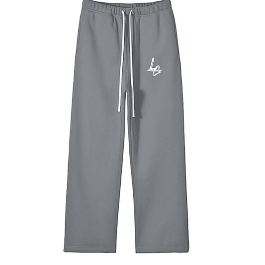 Limitless Collection Fleece Straight Leg Pants - Gray