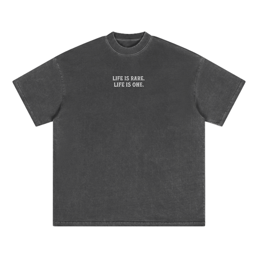 Life is Rare, Life is One - Drop shoulder T-shirt