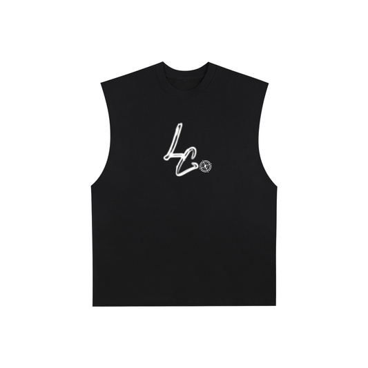 Raw Edge Cotton Tank Top