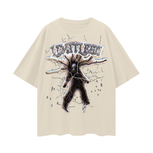 Infinite Chrome - Beige oversized T-Shirt