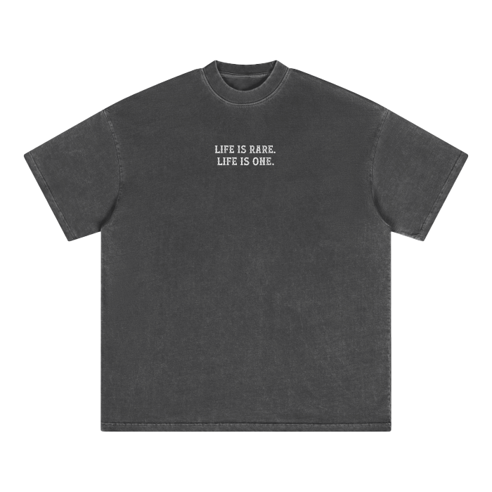 Life is Rare, Life is One - Drop shoulder T-shirt