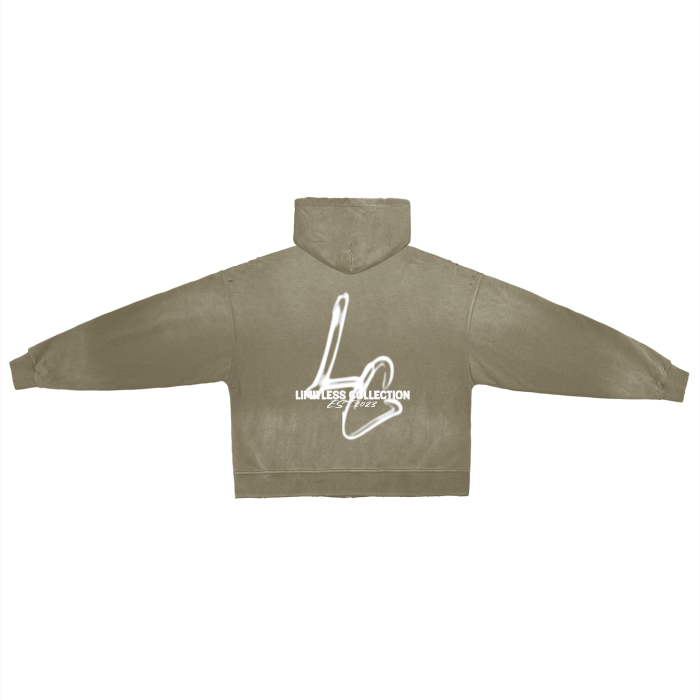 To Define Is To Limit- Sand Apricot Zip Hoodie
