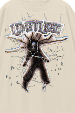 Infinite Chrome - Beige oversized T-Shirt